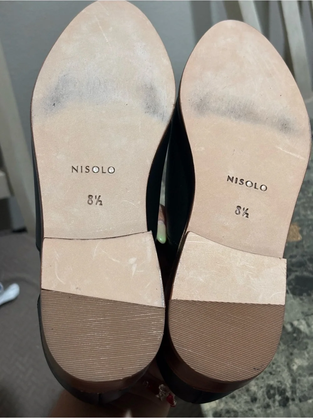 NWOB Nisolo Ema d’ Orsay Oxford 2.0 Black Leather Women's Slip-On Loafers